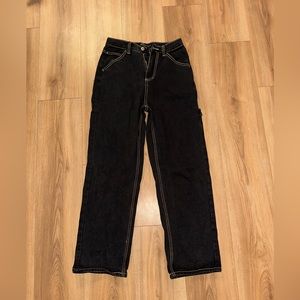 Wide legged black jeans